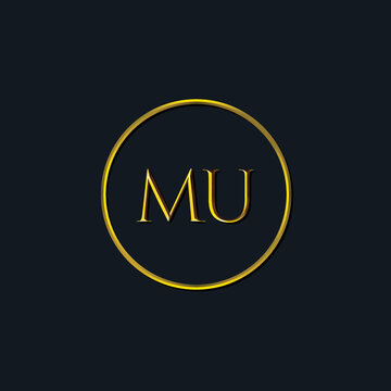Luxury Initial letters MU monogram. Suitable for tattoo studio, salon, boutique, hotel, college, retro, interlock style