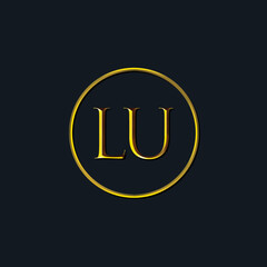 Luxury Initial letters LU monogram. Suitable for tattoo studio, salon, boutique, hotel, college, retro, interlock style