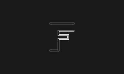 Letter F vector icon design template	