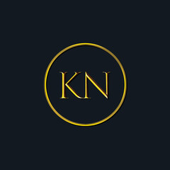 Luxury Initial letters KN monogram. Suitable for tattoo studio, salon, boutique, hotel, college, retro, interlock style