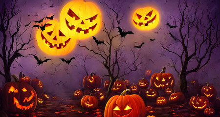Halloween Art Colorful Dynamic Beautiful Lighting