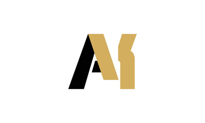 Letter AK vector icon design template	