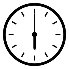 Uhr Icon zeigt 6 oder 18 Uhr - Anzeige von Uhrzeit, Beginn oder Weckzeit