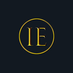 Luxury Initial letters IE monogram. Suitable for tattoo studio, salon, boutique, hotel, college, retro, interlock style