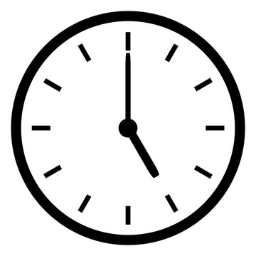 Uhr Icon zeigt 5 oder 17 Uhr - Anzeige von Uhrzeit, Beginn oder Weckzeit