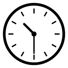 Uhr Icon zeigt 10:30 oder 22:30 - Halb 11 als Anzeige von Uhrzeit, Beginn oder Weckzeit