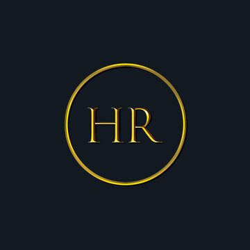 Luxury Initial letters HR monogram. Suitable for tattoo studio, salon, boutique, hotel, college, retro, interlock style
