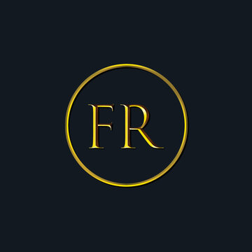 Luxury Initial letters FR monogram. Suitable for tattoo studio, salon, boutique, hotel, college, retro, interlock style