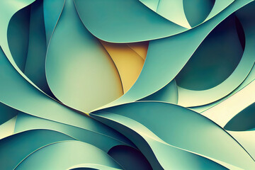Colorful abstract shapes background, 3d render, 3d illustration