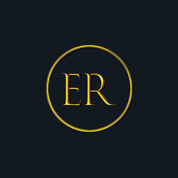Luxury Initial letters ER monogram. Suitable for tattoo studio, salon, boutique, hotel, college, retro, interlock style