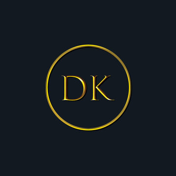 Luxury Initial letters DK monogram. Suitable for tattoo studio, salon, boutique, hotel, college, retro, interlock style