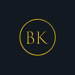 Luxury Initial letters BK monogram. Suitable for tattoo studio, salon, boutique, hotel, college, retro, interlock style