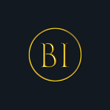 Luxury Initial letters BI monogram. Suitable for tattoo studio, salon, boutique, hotel, college, retro, interlock style