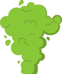 Bad Smell Smoke Cloud. Vector illustration