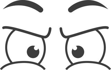 Cartoon angry Eyes. Vector illustration