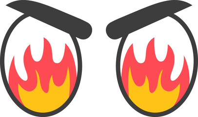 Cartoon evil Eyes. Vector illustration