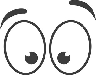 Cartoon frightened Eyes. Vector illustration