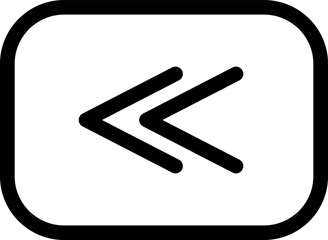 Professional vector rewind logo icon. Fast Symbol in Line Art Style for Design, Presentation Website or Mobile Apps Elements. Sign illustration. Pixel graphic