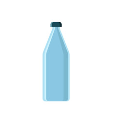 Glass bottle for milk of water isolated on white background. Vector icon. Vector illustration
