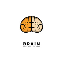 abstract single brain logo icon