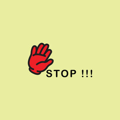 abstract stop warning logo icon