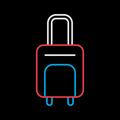 Baggage, luggage flat vector icon