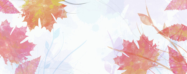 autumn watercolor banner