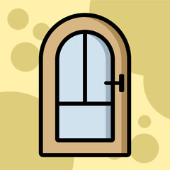 Illustration Vector Graphic of door house, construction  icon