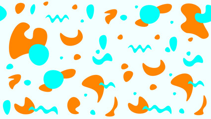 Hand Drawn Abstract Color Blob Background