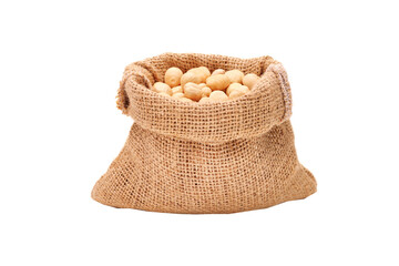 Hazelnuts in a sack