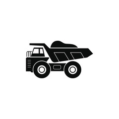 Mining truck icon vector graphics