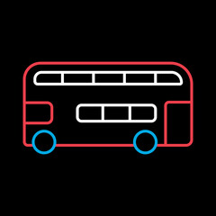 Double decker bus vector isolated icon