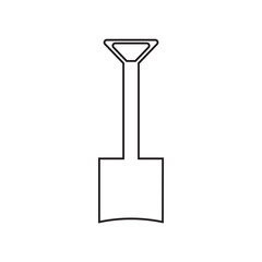 Graphic flat shovel icon for your design and website