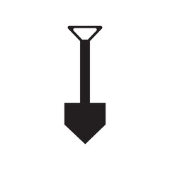 Graphic flat shovel icon for your design and website