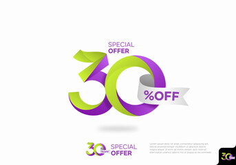 30 percent discount, special offer