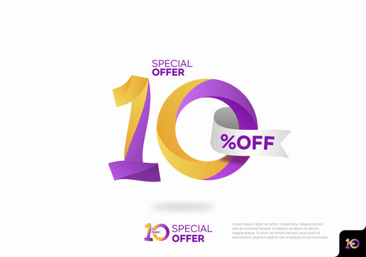 10 percent discount, special offer