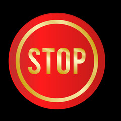 Stop sign icon vector design. Stop sign icon