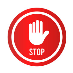 Fototapeta premium Stop sign icon vector design. Stop sign icon