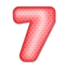 Polka dot number 7, number seven with polka dots, cute birthday