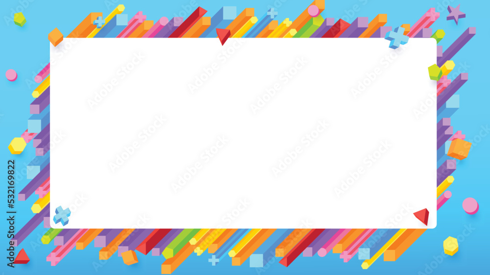 Poster abstract background colorful basic geometry 010
