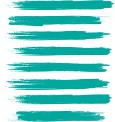 Obraz premium Turquoise brush stroke set isolated on background. Collection of trendy brush stroke vector for green ink paint, grunge backdrop, dirt banner, watercolor design and dirty texture. Brush stroke vector