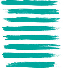 Turquoise brush stroke set isolated on background. Collection of trendy brush stroke vector for green ink paint, grunge backdrop, dirt banner, watercolor design and dirty texture. Brush stroke vector