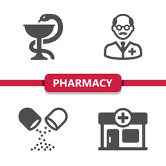 Pharmacy Icons. Healthcare, Health Care