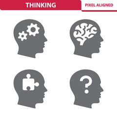 Thinking Icons. Education, Knowledge