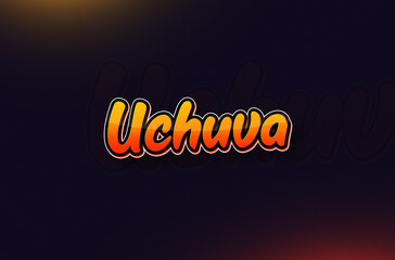 Fruits name Uchuva text design