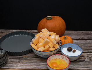 Baking  Rustic  Pumpkin  pies  for  thanks  giving  fall  and  halloween 