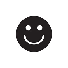 Fototapeta premium Graphic flat smile emoticon for your design and website