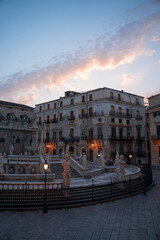 Palermo square with fountain 