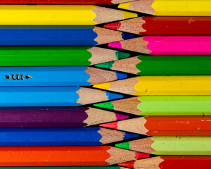 wooden coloured pencils