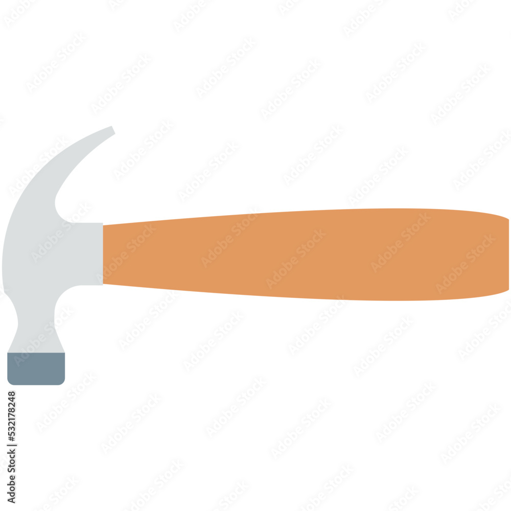 Poster hammer vector icon